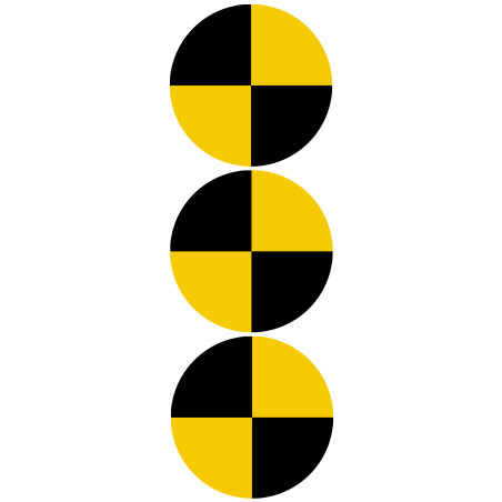 CRASH TEST - 3 stickers de 10cm - Sticker/autocollant