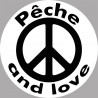 Pêche and love - 20cm - Autocollant(sticker)