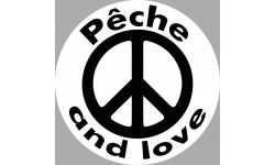 Pêche and love - 15cm - Autocollant(sticker)