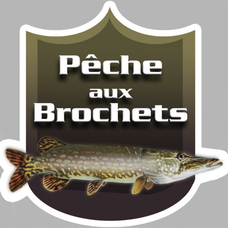 Pêche aux Brochets - 15x15cm - Autocollant(sticker)