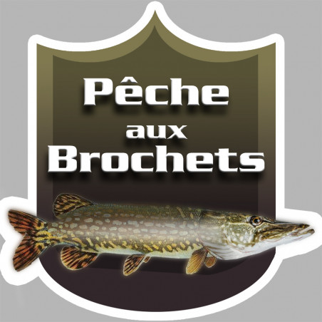 Pêche aux Brochets - 10x10cm - Autocollant(sticker)