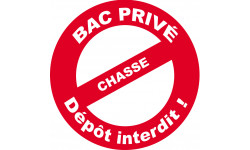 Bac privé équarrissage chasse - 20cm - Autocollant(sticker)