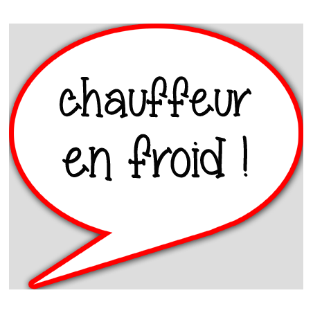 chauffeur en froid - 10x9cm - Autocollant(sticker)