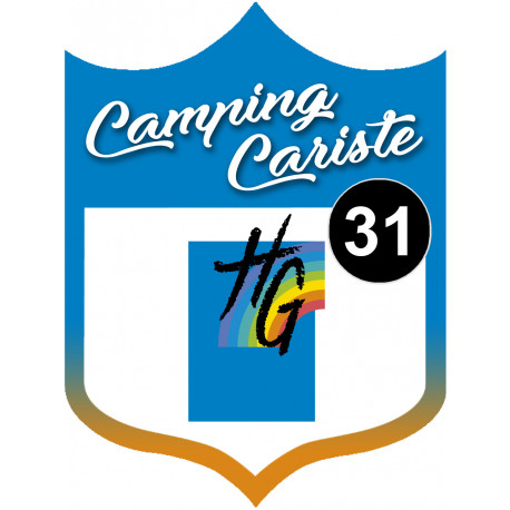 Campingcariste Haute Garonne 31 - 10x7.5cm - Autocollant(sticker)