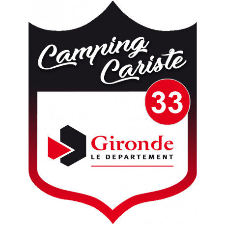 Camping car Gironde 33 - 10x7.5cm - Autocollant(sticker)