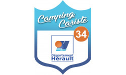 campingcariste Hérault 34 - 10x7.5cm - Autocollant(sticker)