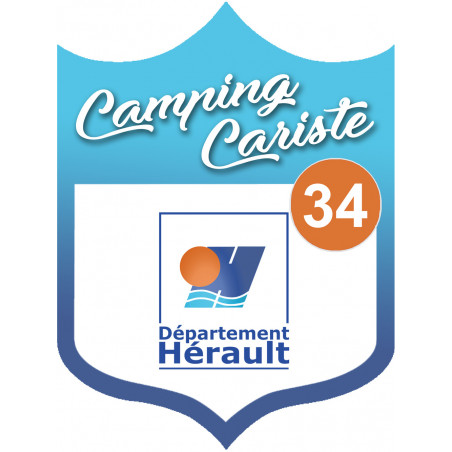 campingcariste Hérault 34 - 10x7.5cm - Autocollant(sticker)