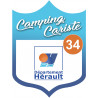 campingcariste Hérault 34 - 10x7.5cm - Autocollant(sticker)