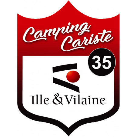 campingcariste Ille et Vilaine 35 - 10x7.5cm - Autocollant(sticker)