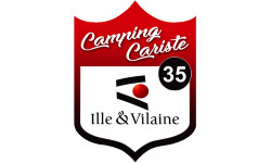 blason camping cariste Ille et Vilaine 35 - 15x11.2cm - Autocollant(sticker)