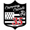 campingcariste Breton 35 - 10x7.5cm - Autocollant(sticker)