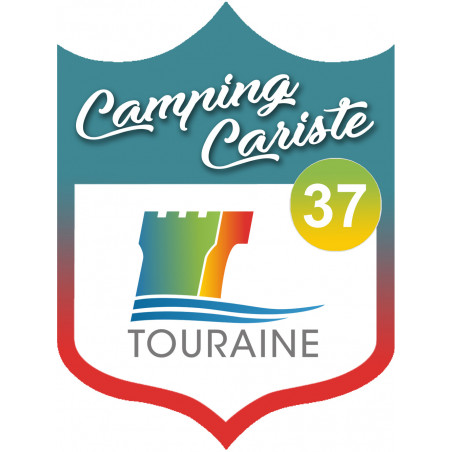 campingcariste Touraine 37 - 20x15cm - Autocollant(sticker)