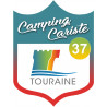 blason camping cariste Touraine 37 - 20x15cm - Autocollant(sticker)