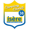 blason camping cariste Isère 38 - 20x15cm - Autocollant(sticker)