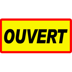 OUVERT - 29x14cm - Sticker/autocollant