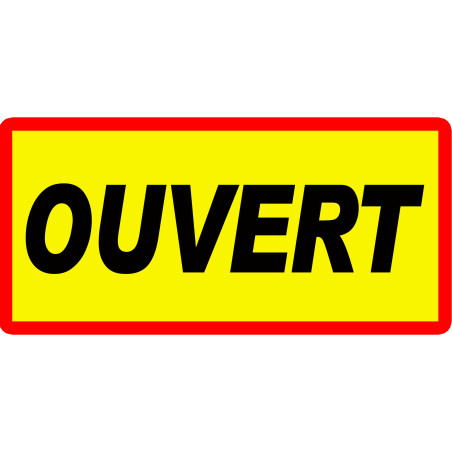 OUVERT - 29x14cm - Sticker/autocollant