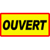 Sticker / autocollants : OUVERT - 29x14cm