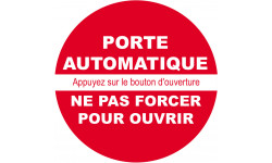 porte automatique ne pas forcer / texte - 10cm - Autocollant(sticker)