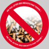 NE PAS JETER SES MEGOTS  ! - 10cm - Autocollant(sticker)