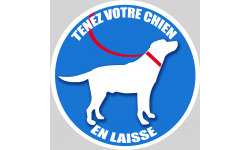 Tenez votre chien en laisse - 10cm - Autocollant(sticker)