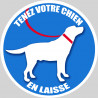 Tenez votre chien en laisse - 20cm - Autocollant(sticker)