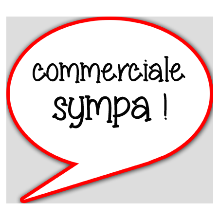 commerciale sympa - 10x9cm - Autocollant(sticker)