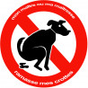 Stop aux crottes de chiens - 20cm - Autocollant(sticker)