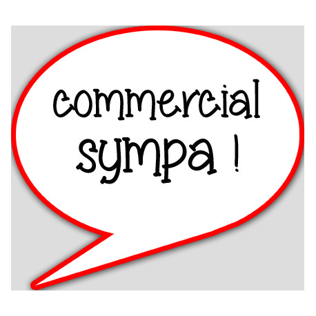Autocollant (sticker): commercial sympa
