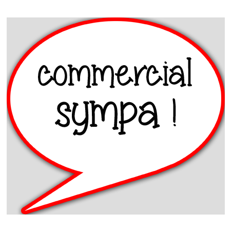 Autocollant (sticker): commercial sympa