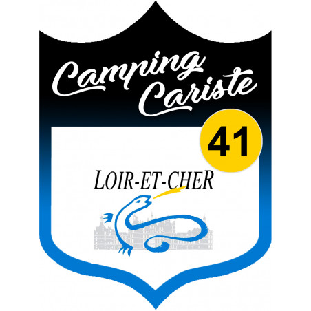 blason camping cariste Loir et Cher 41 - 10x7.5cm - Autocollant(sticker)