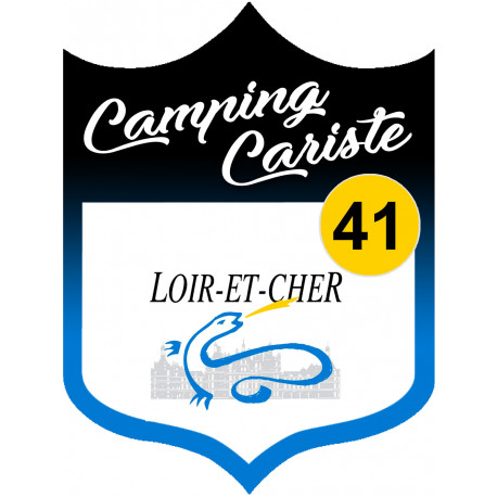 blason camping cariste Loir et Cher 41 - 20x15cm - Autocollant(sticker)