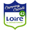blason camping cariste Loire 42 - 10x7.5cm - Autocollant(sticker)