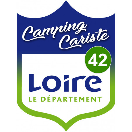blason camping cariste Loire 42 - 15x11.2cm - Autocollant(sticker)