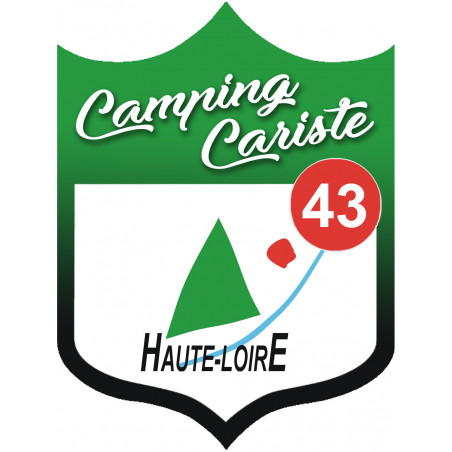 blason camping cariste Haute Loire 43 - 10x7.5cm - Autocollant(sticker)