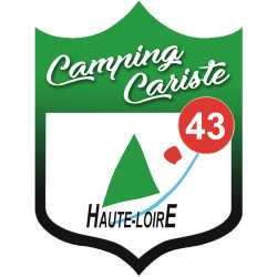 blason camping cariste Haute Loire 43 - 15x11.2cm - Sticker/autocollan