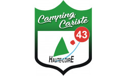 blason camping cariste Haute Loire 43 - 15x11.2cm - Autocollant(sticker)