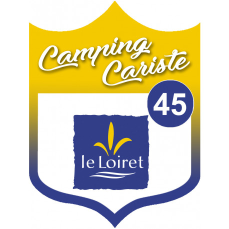 blason camping cariste Loiret 45 - 10x7.5cm - Autocollant(sticker)