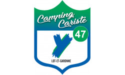 campingcariste Lot et Garonne 47 - 10x7.5cm - Autocollant(sticker)