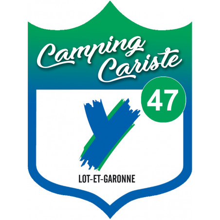 campingcariste Lot et Garonne 47 - 10x7.5cm - Autocollant(sticker)