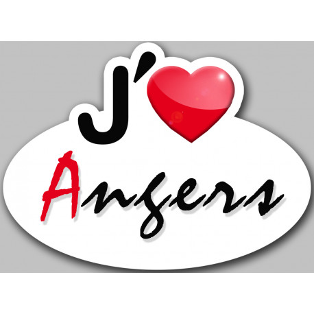 j'aime Angers - 13x10cm - Autocollant(sticker)