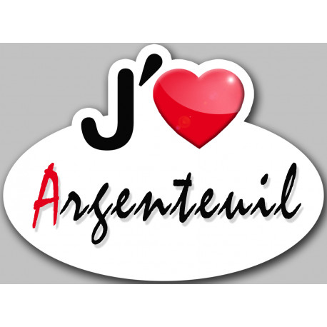 j'aime Argenteuil - 15x11cm - Autocollant(sticker)