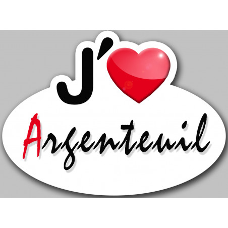 j'aime Argenteuil - 15x11cm - Autocollant(sticker)