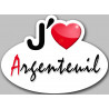 j'aime Argenteuil - 13x10cm - Autocollant(sticker)