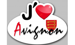 j'aime Avignon - 13x10cm - Autocollant(sticker)