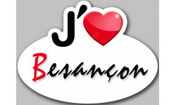 j'aime Besançon - 13x10cm - Autocollant(sticker)