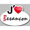 j'aime Besançon - 13x10cm - Autocollant(sticker)