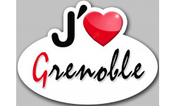 j'aime Grenoble - 15x11cm - Autocollant(sticker)