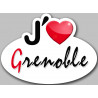 j'aime Grenoble - 13x10cm - Autocollant(sticker)