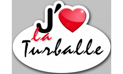 j'aime La Turballe - 13x10cm - Autocollant(sticker)
