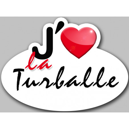 j'aime La Turballe - 13x10cm - Autocollant(sticker)